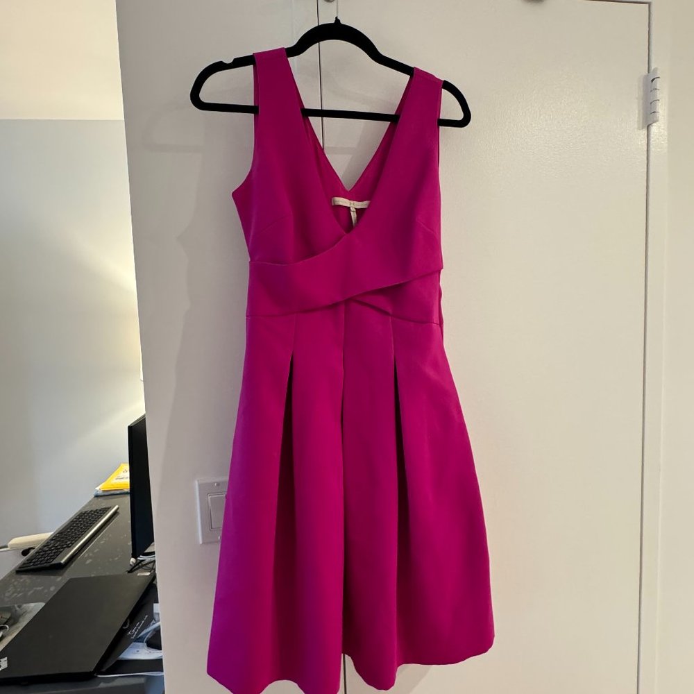 Halston Heritage Bell Skirt Satin Dress